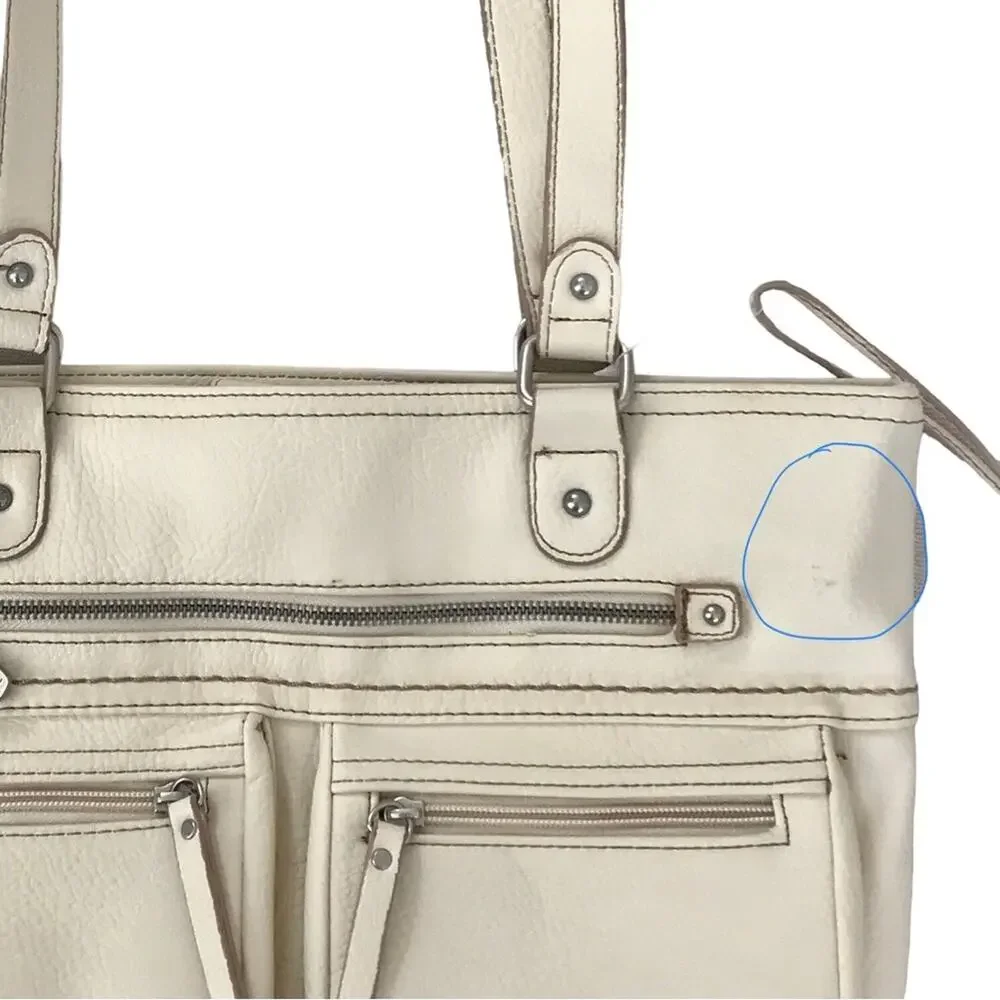 BOC Born Multi-pocket Purse Ivory Cream White Hobo Shoulder Bag